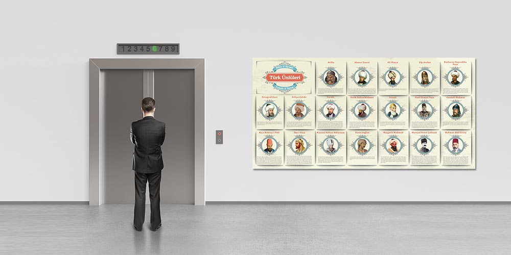 Türk Ünlüleri Tarihi Duvar Panosu F-132