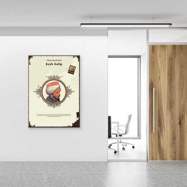 turk-buyukleri-duvar-posterleri-f-598-02 Şeyh Galip Türk Büyüğü Tablosu – F-598