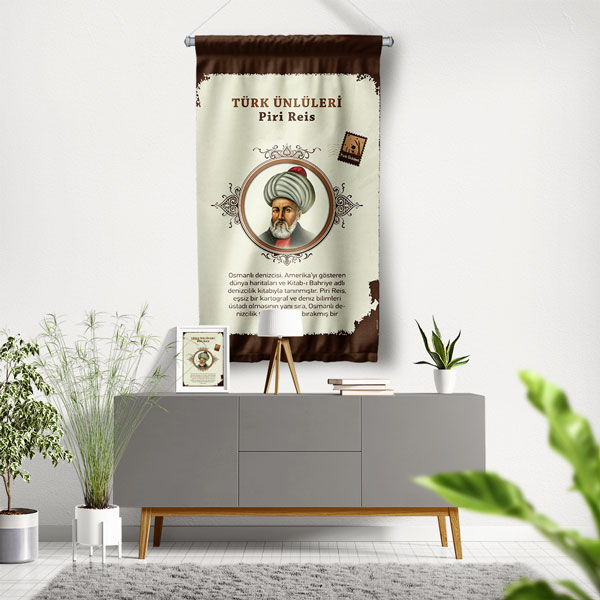 Piri Reis Duvar Flaması 8168