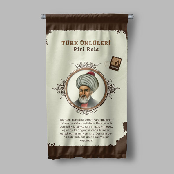 Piri Reis Duvar Flaması 8168
