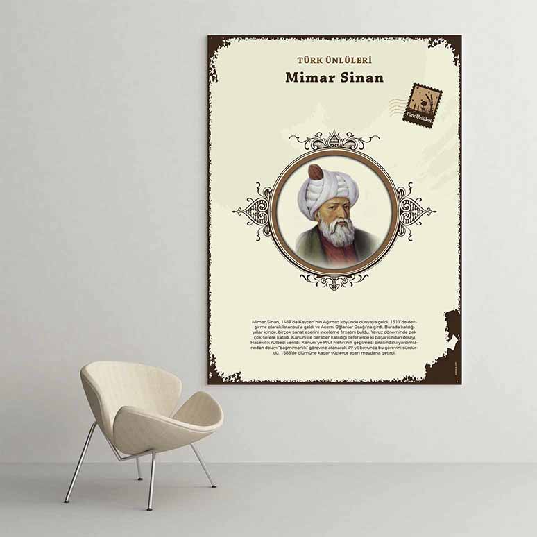 Mimar Sinan Türk Büyüğü Tablosu – F-589