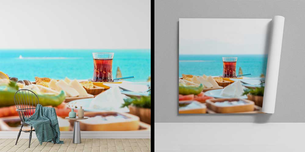 Deniz Manzaralı Türk Kahvaltısı Duvar Kağıdı 12393