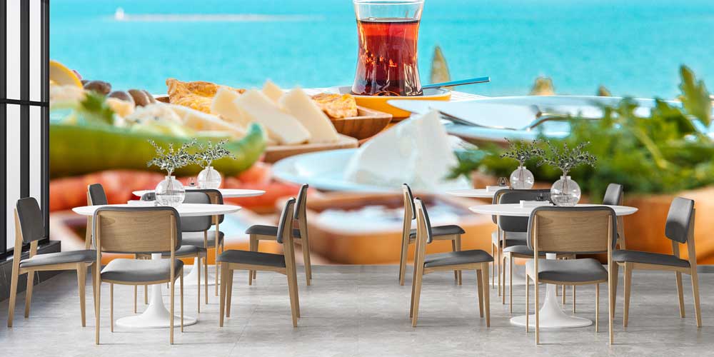 Deniz Manzaralı Türk Kahvaltısı Duvar Kağıdı 12393