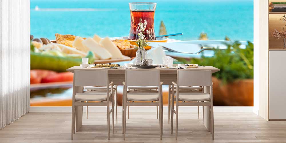 Deniz Manzaralı Türk Kahvaltısı Duvar Kağıdı 12393