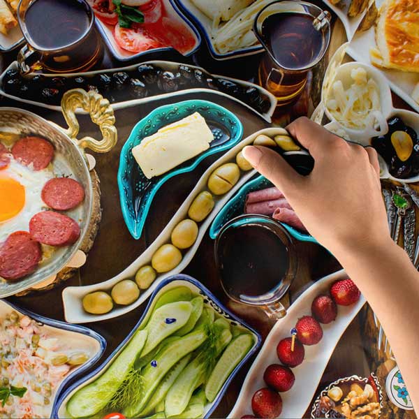 Türk Kahvaltısı Temalı Duvar Örtüsü 12574