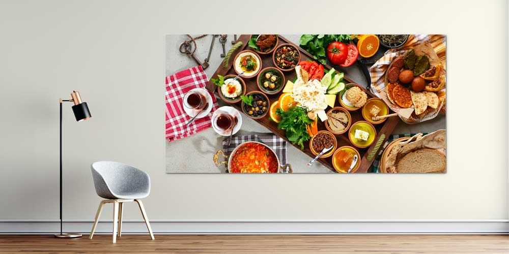 Türk Kahvaltısı Temalı Büyük Ebat Duvar Dekoru – 12469