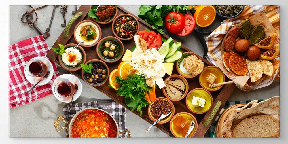 turk-kahvaltisi-tablo-12469-04 Türk Kahvaltısı Temalı Büyük Ebat Duvar Dekoru – 12469