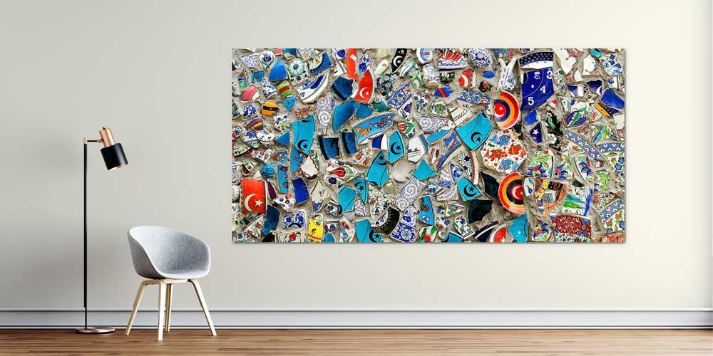 Türk Kültürü Seramik ve Çini Motifli Büyük Ebatlı Duvar Dekoru 11970