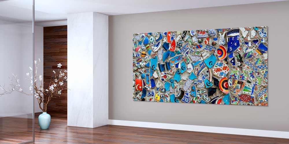 Türk Kültürü Seramik ve Çini Motifli Büyük Ebatlı Duvar Dekoru 11970