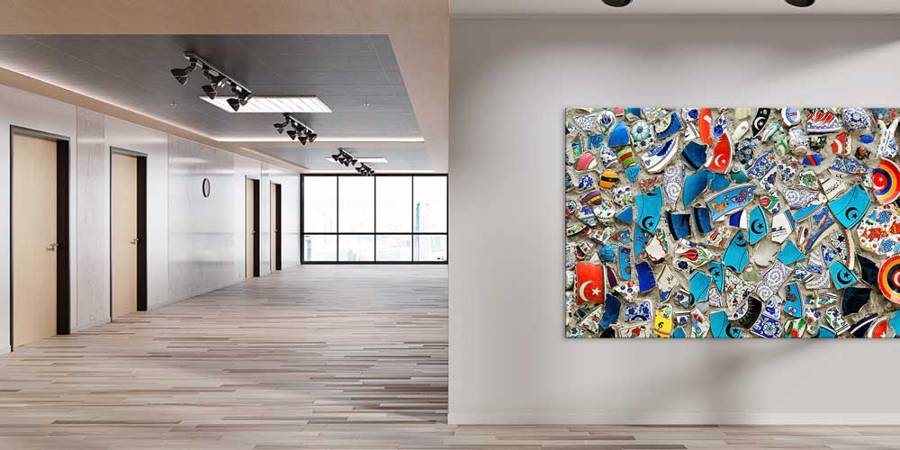 Türk Kültürü Seramik ve Çini Motifli Büyük Ebatlı Duvar Dekoru 11970