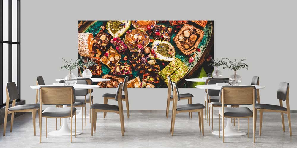 turk-mutfagi-tablolar-12468-03 Otantik Karışık Lokum Temalı Büyük Ebat Duvar Dekoru – 12468