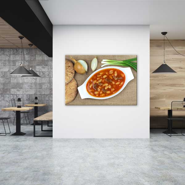 turk-mutfagi-tablolari-12177-02 Kuru Fasulye Anadolu Mutfağı Duvar Tablosu – 12177