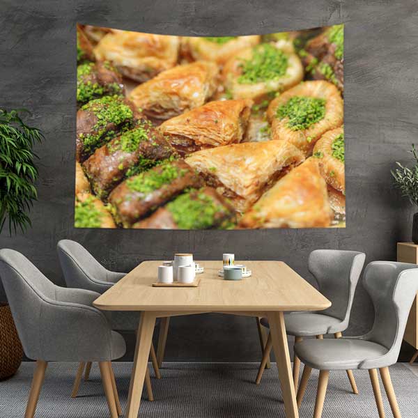 Baklava ve Fıstık Temalı Duvar Örtüsü 12570