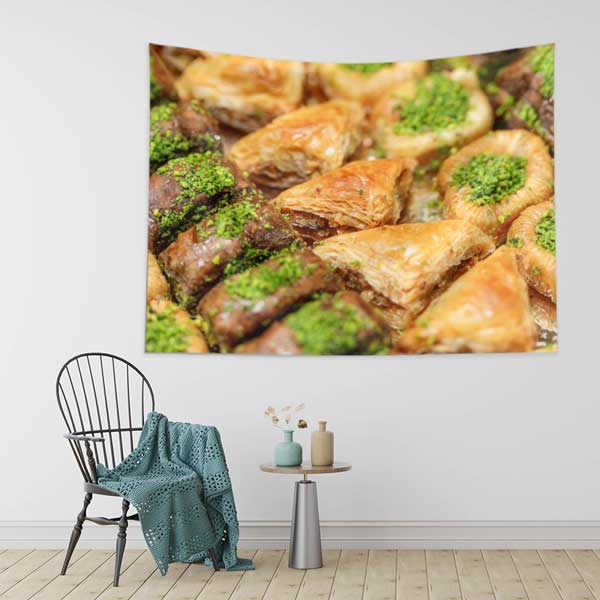 Baklava ve Fıstık Temalı Duvar Örtüsü 12570