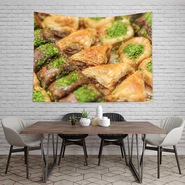 Baklava ve Fıstık Temalı Duvar Örtüsü 12570