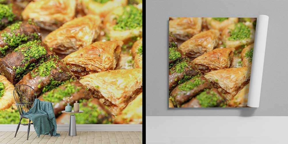 Karışık Fıstıklı Baklava Anadolu Mutfağı Duvar Kağıdı 12384