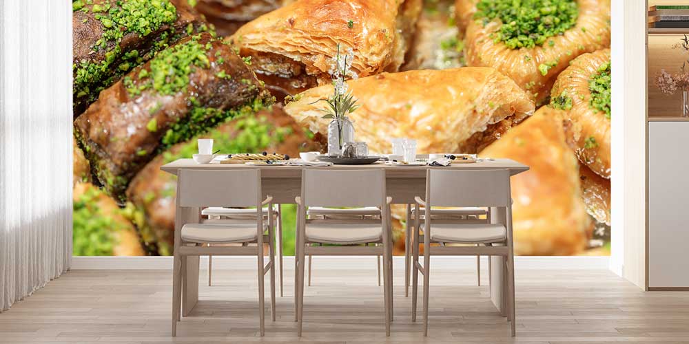 Karışık Fıstıklı Baklava Anadolu Mutfağı Duvar Kağıdı 12384