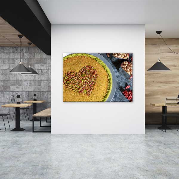 Fıstıklı Künefe Desenli Duvar Tablosu Kanvas – 12168