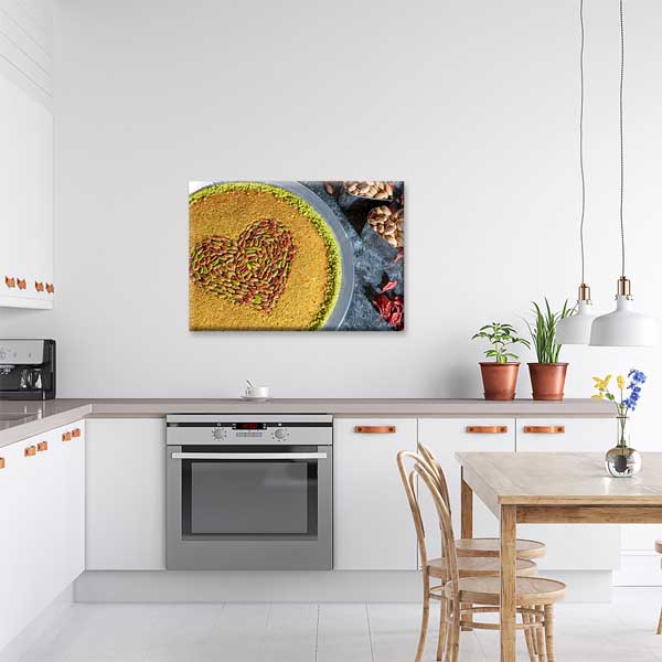 Fıstıklı Künefe Desenli Duvar Tablosu Kanvas – 12168