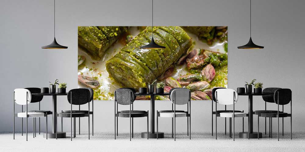Fıstıklı Sarma Baklava Temalı Büyük Ebat Duvar Dekoru – 12466