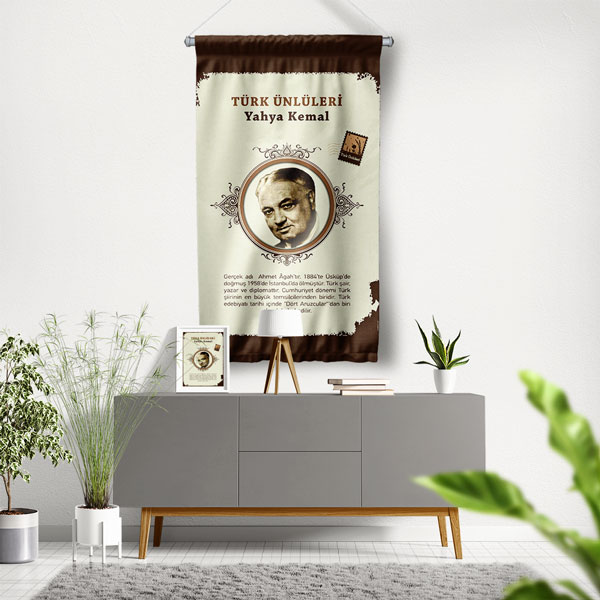 Yahya Kemal Beyatlı Duvar Flaması 8170