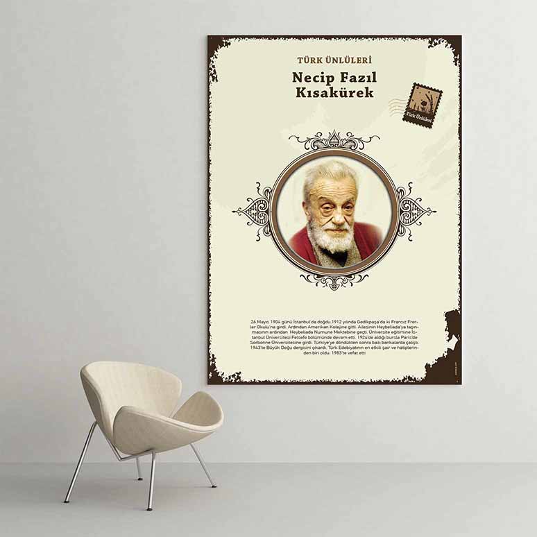 Necip Fazıl Kısakürek Türk Büyüğü Tablosu – F-591