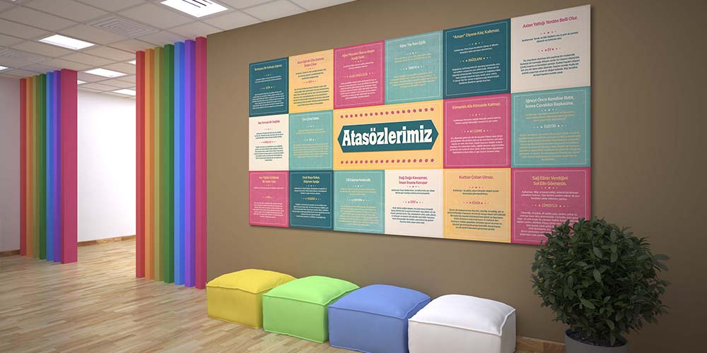Atasözlerimiz Eğitim Posteri - Türkçe Edebiyat Sınıf Panosu F-201