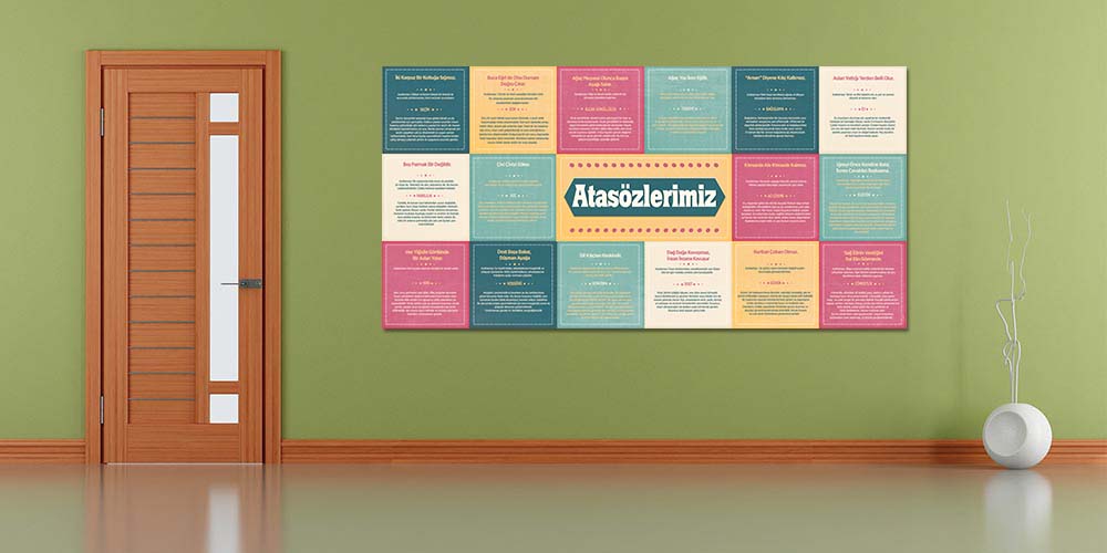 Atasözlerimiz Eğitim Posteri - Türkçe Edebiyat Sınıf Panosu F-201