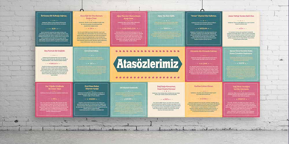 Atasözlerimiz Eğitim Posteri - Türkçe Edebiyat Sınıf Panosu F-201