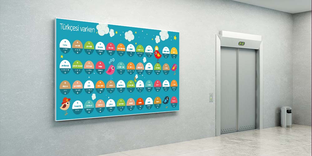Türkçesi Varken Eğitim Posteri - Yabancı Kelimelerin Türkçe Karşılıkları Panosu F-208