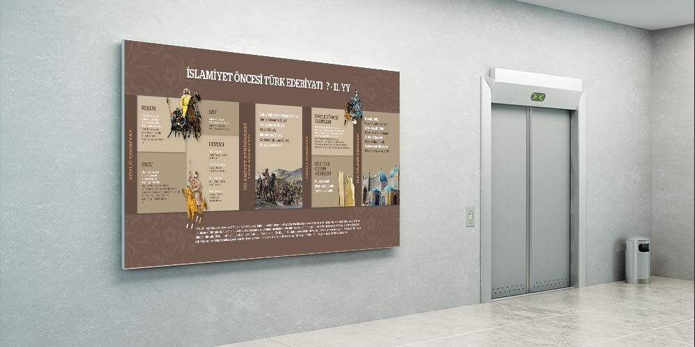 İslamiyet Öncesi Türk Edebiyatı Posteri - Edebiyat Tarihi Sınıf Panosu F-212