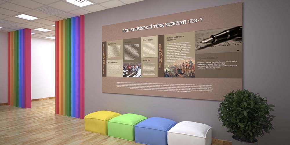 turkce-edebiyat-sinifi-posterleri-f-215-05 Cumhuriyet Dönemi Türk Edebiyatı Posteri - Edebiyat Akımları Sınıf Panosu F-215