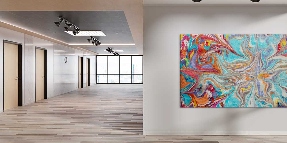 Geleneksel Ebru Sanatı Büyük Ebatlı Duvar Dekoru 11958