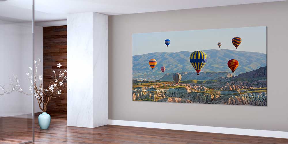 Kapadokya Vadileri ve Balonlar Manzarası Büyük Ebat Duvar Dekor Ürünü 11935