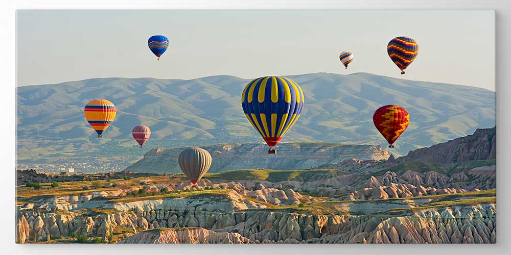 Kapadokya Vadileri ve Balonlar Manzarası Büyük Ebat Duvar Dekor Ürünü 11935