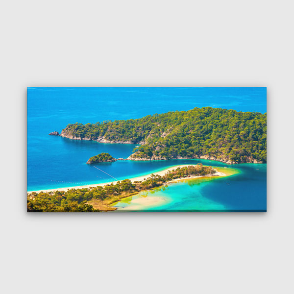 turkey-landscape-wall-art-12049-0 Turkuaz Koy ve Yarımada Manzarası Kanvas Tablo 12049