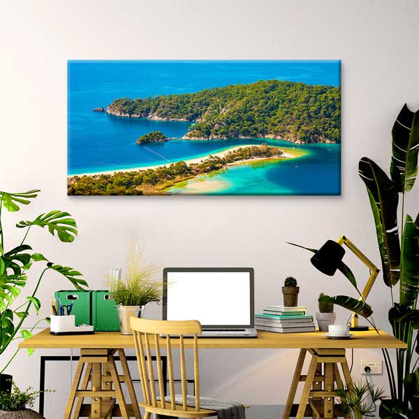 turkey-landscape-wall-art-12049-03 Turkuaz Koy ve Yarımada Manzarası Kanvas Tablo 12049