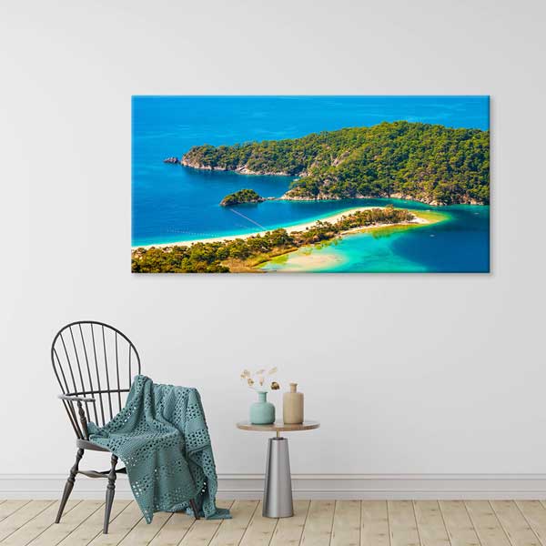 turkey-landscape-wall-art-12049-04 Turkuaz Koy ve Yarımada Manzarası Kanvas Tablo 12049