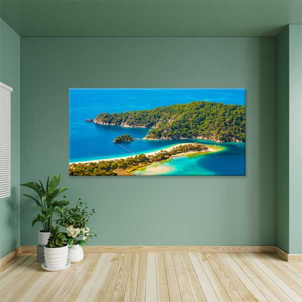 turkey-landscape-wall-art-12049-05 Turkuaz Koy ve Yarımada Manzarası Kanvas Tablo 12049