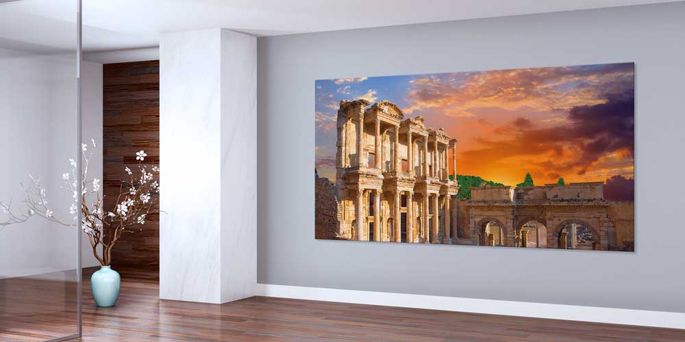 Gün Batımında Antik Taş Yapılar Manzaralı Büyük Ebat Duvar Dekor Ürünü 11908