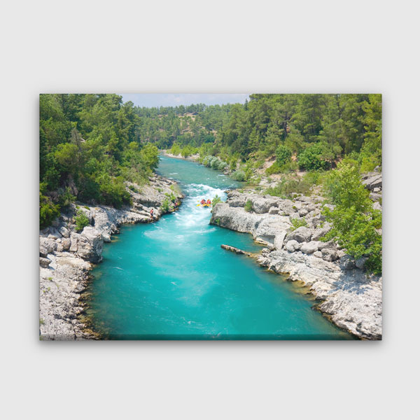 turkey-wall-art-12024-0 Turkuaz Nehir ve Doğal Kanyon Manzarası Kanvas Tablo 12024