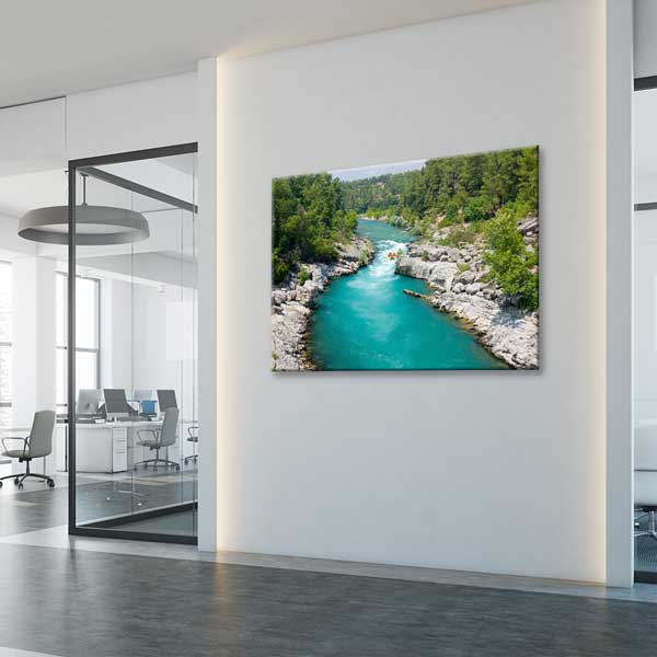 turkey-wall-art-12024-02 Turkuaz Nehir ve Doğal Kanyon Manzarası Kanvas Tablo 12024