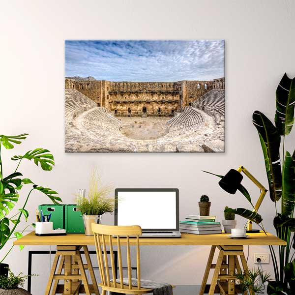 Antik Tiyatro İç Mekân Manzarası Kanvas Tablo 12025