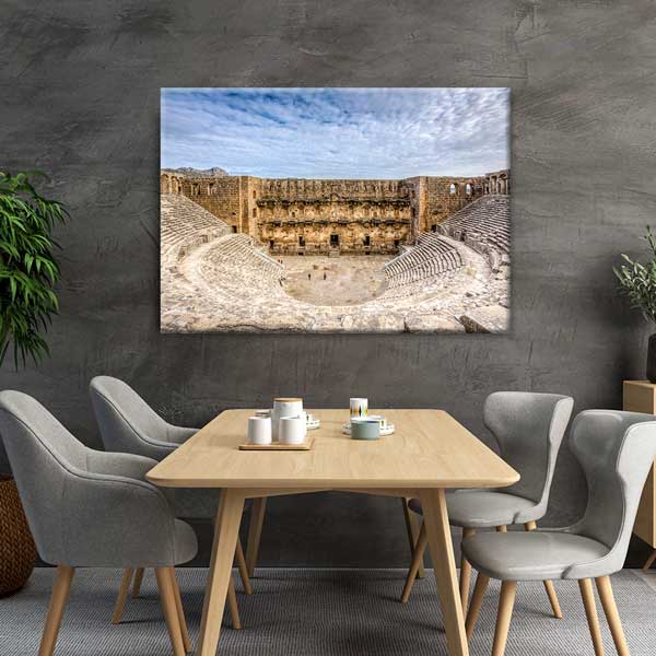 Antik Tiyatro İç Mekân Manzarası Kanvas Tablo 12025