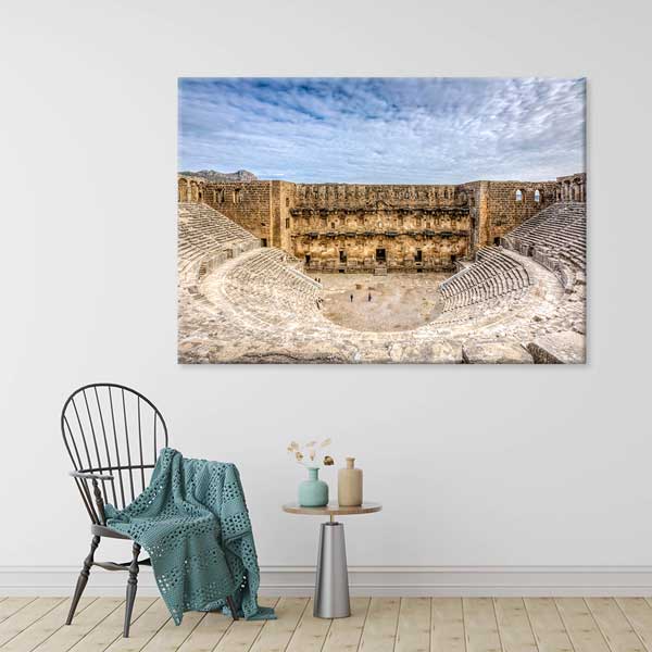 Antik Tiyatro İç Mekân Manzarası Kanvas Tablo 12025