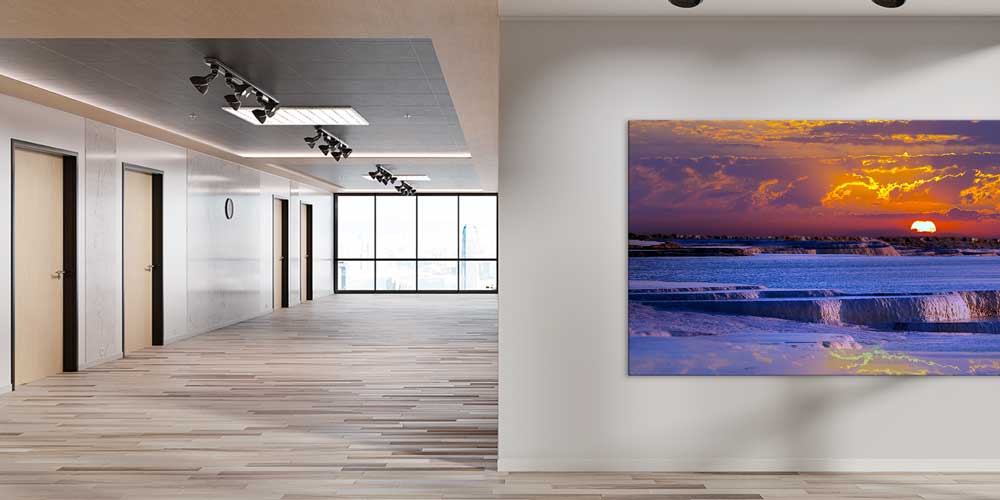 Katmanlı Doğal Oluşumlar ve Gün Batımı Manzaralı Büyük Ebat Duvar Dekor Ürünü 11887