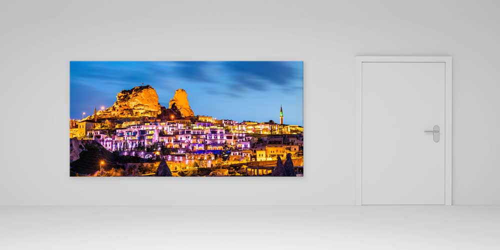 Kapadokya Anadolu Gece Manzarası Büyük Ebat Duvar Dekor Ürünü 11928