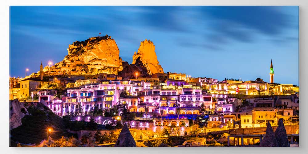Kapadokya Anadolu Gece Manzarası Büyük Ebat Duvar Dekor Ürünü 11928
