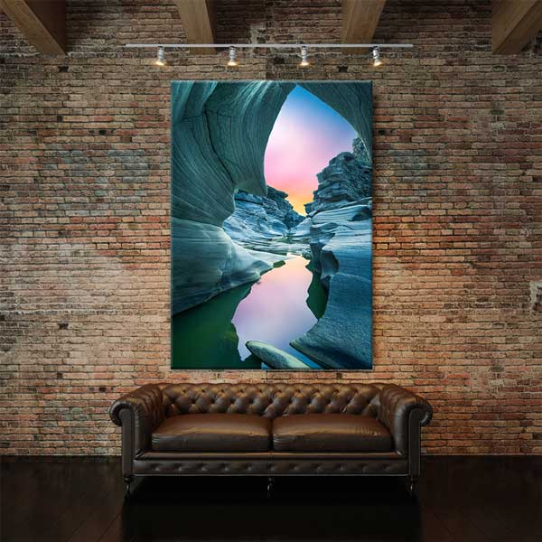 Doğal Kaya Kanyonu ve Gün Batımı Manzarası Kanvas Tablo 12059