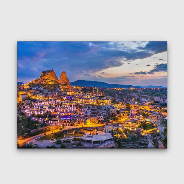 Kapadokya Anadolu Akşam Manzarası Kanvas Tablo 12088